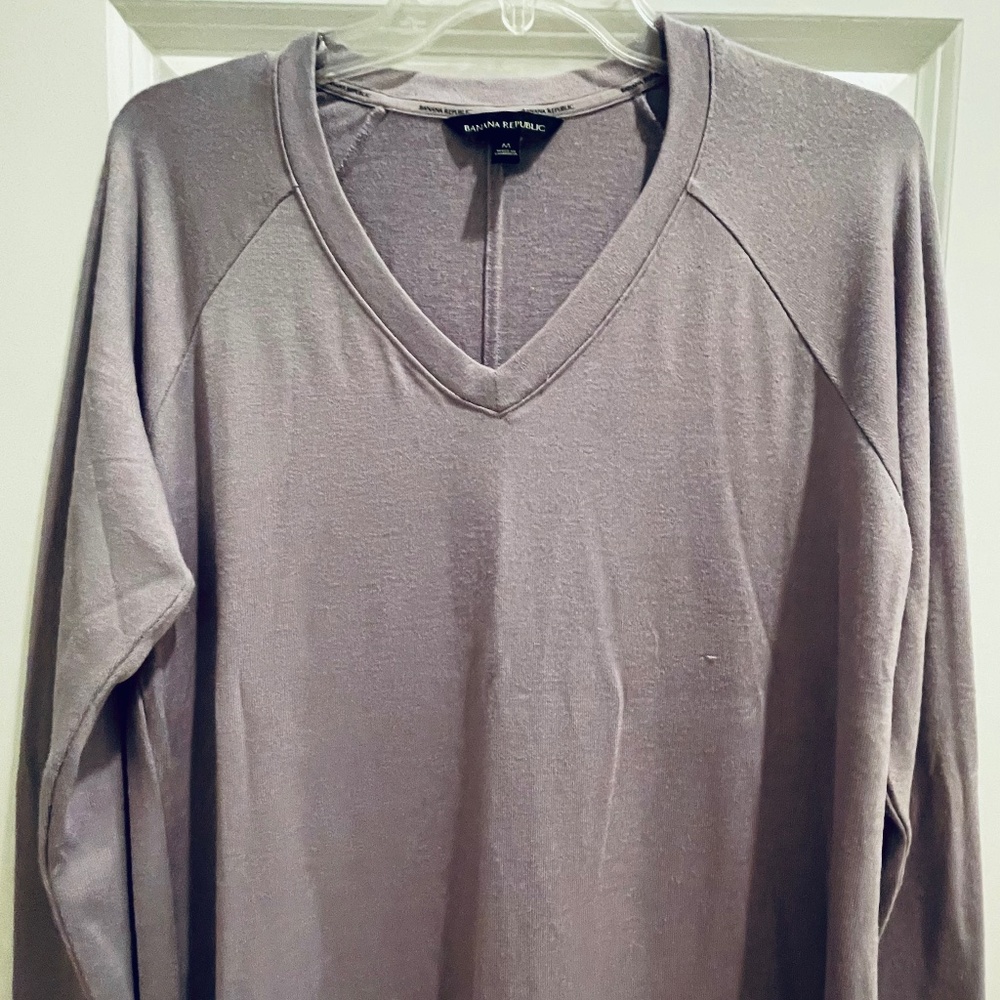 Banana Republic purple tunic sweater